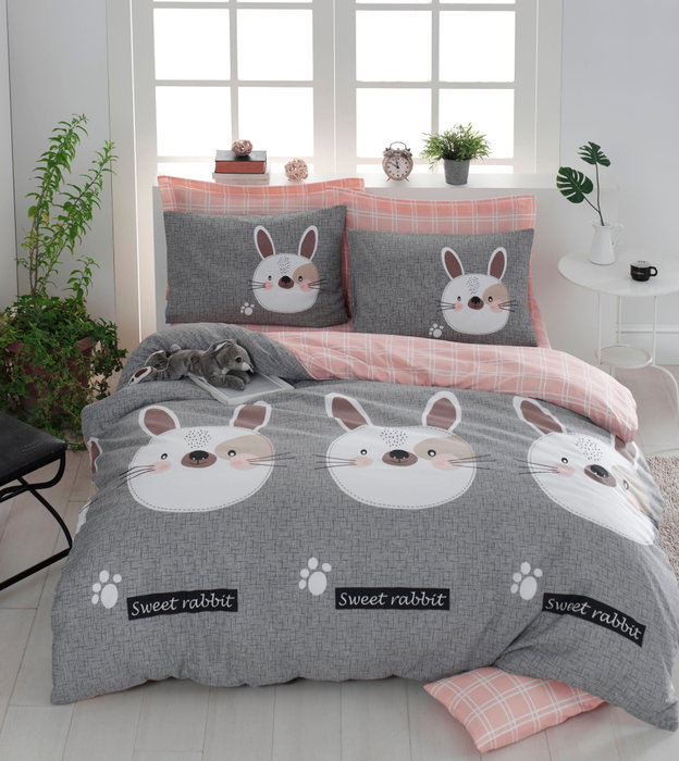 L'essentiel linge de maison Tavşancık Juego de funda nórdica doble Gris/Blanco/Marrón/Negro L'essentiel linge de maison Tavşancık Juego de funda nórdica doble Gris/Blanco/Marrón/Negro